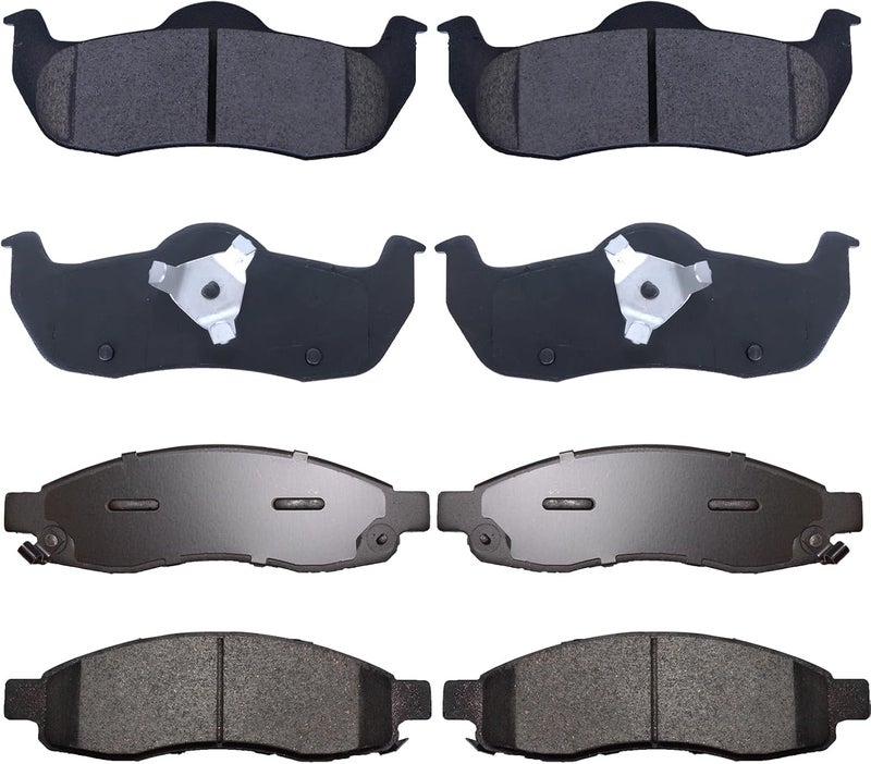 EXPPOWER Front Rear Brake Pad Ceramic Brake Pads Set 8pcs fit For Ford For F-150 2012-2020 - Image 1